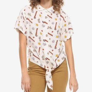Maruchan Cup Noodle Ramen Icons Button Tie Top